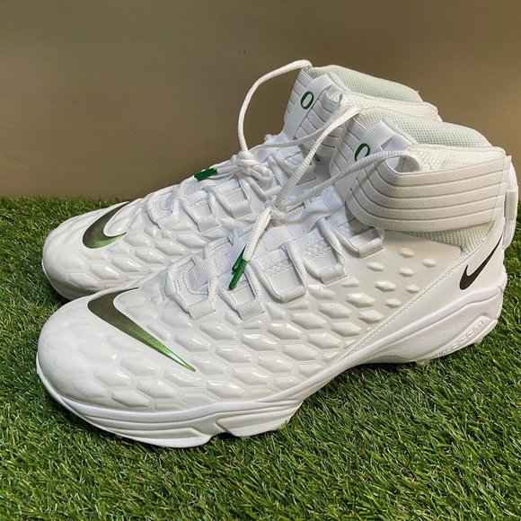 Nike Force Savage Pro 2 Mid Shark Oregon Ducks Sample PE Cleats Sz 17 CI9904-107